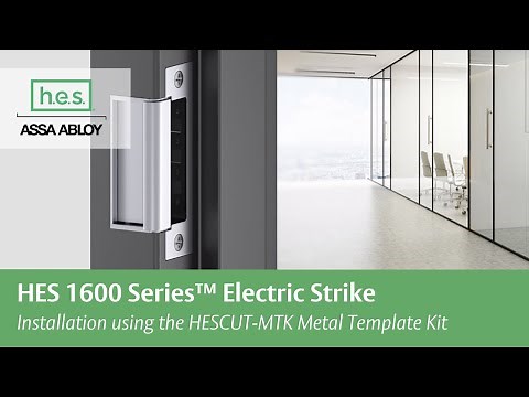 HES 1600 Series Electric Strike | Installation using the HESCUT-MTK Metal Template Kit