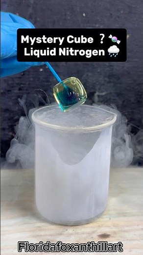 Mystery Cube ❔🍬 Liquid Nitrogen 🌧️ #Satisfying #Experiment #Science #ASMR #LiquidNitrogen