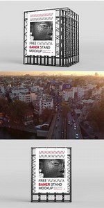 Clean & Stylish Banner Stand Mockup Professional Presentation for Branding & Event