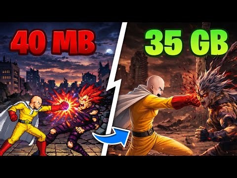 👉 I Tried One Punch Man Games from 40MB to 35GB 😳🔥