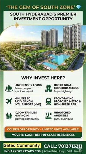 Luxury Low-Density Living in Shamshabad Reputed Estates Near Hyderabad Airport | Investment Goldmine