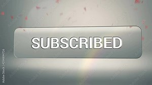 3D Subscribe Button Explosion on White