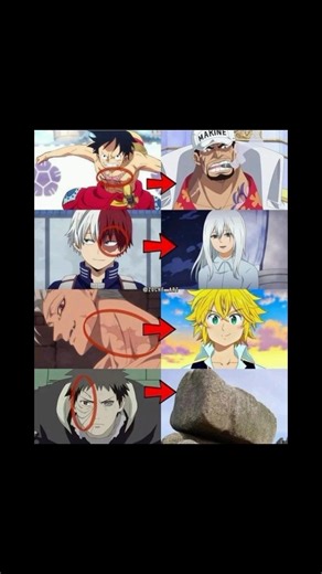 Monkey D. Luffy & Akainu (One Piece): Luffy's large X-shaped chest scar was caused by Admiral Akain