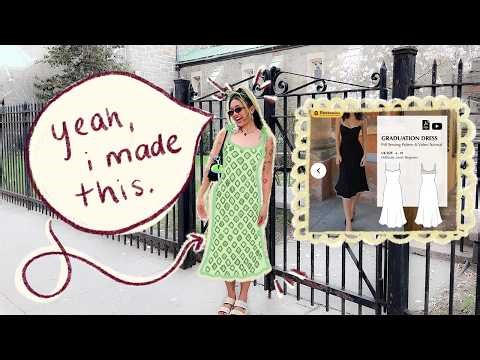 sewing a dress i started ~1.5 years ago (its rlly good) ✨vlog ✨