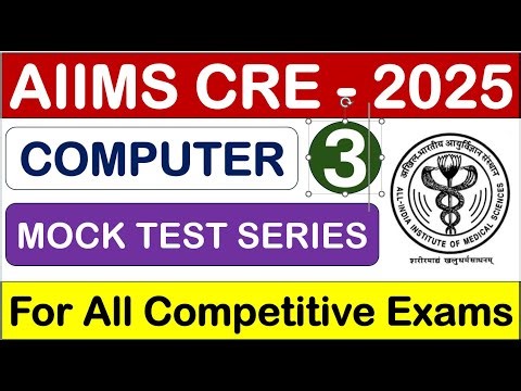 AIIMS CRE Computer Mock Test #3 - For All Group Codes - Study Portal Academy !!