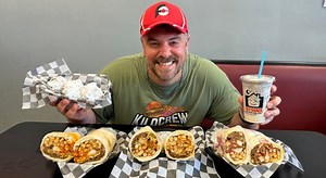Pro eater Randy Santel is back in Orlando, Florida, going for overall food challenge win #1275 at Fat Shack Orlando near the UCF campus!! There are over 32 Fat Shack locations around the United States. I'm taking on their Fat Shack Sandwiches Challenge and have just 30 minutes to feast on three of their 9" whole "Fat Shack" Sandwiches!! Each sandwich has cheesesteak meat, fries, jalapeño poppers, chicken tenders, fried mozzarella cheese sticks, and more, plus the sauces of my choosing. Losers pa