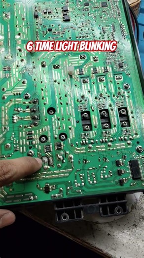6 Time Light blinking 🤯 IPM MODULE Fault || Testing Point ☝️ #6timelightblinking #ipm #shorts #acpcb