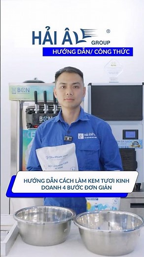 Hướng Dẫn Cách Làm Kem Tươi Kinh Doanh Siêu Lợi Nhuận Bằng Máy Hải Âu và bột làm kem tươi