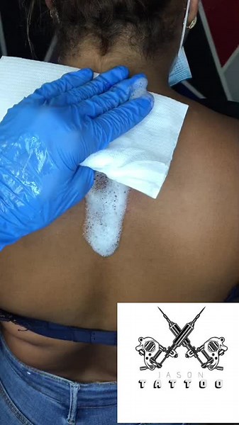 Tattoo Process: Theatrical Masks on Dark Skin