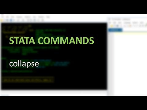 STATA COMMANDS: collapse (from individual to aggregate information)