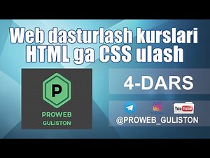 ⚡️ 4-dars. HTML ga CSS ulash || Web dasturlash kurslari