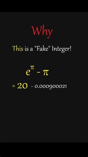The "Almost" Integer Mystery | Why exp(pi)- pi is a "Fake" Integer!