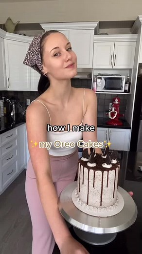 IN DEPTH OREO CAKE TUTORIAL! Since you guys have been asking! 🤍 #cakedecorating