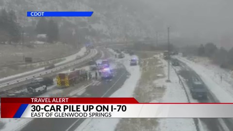 50 cars crash in multiple pileups on I-70
