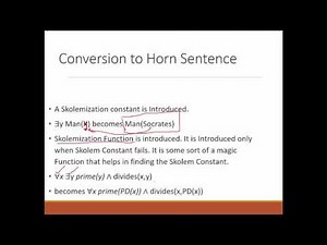 Horn Sentences , Unification & Substitution | Lecture 5