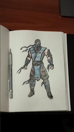 How to draw sub zero from mortal Kombat by ‪@jollyarts‬ #youtubeshorts #drawing #art #shorts #viral
