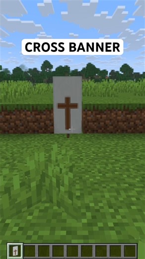 Minecraft Cross Banner #minecraft #shorts