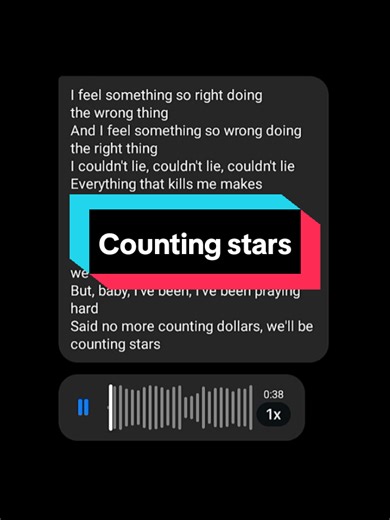 Counting Stars Cover: Lyrics and Guitar Version