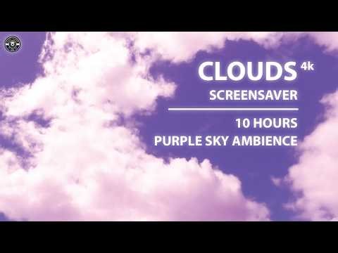 10 Hours of Purple Clouds in 4K ☁️ Dream Sky Screensaver | Relaxing Background