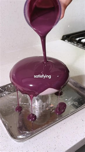 Mirror Glaze Tutorial 🪞 Full recipe with measurements on my Substack! (Link in bio) Follow me for more professional pastry education 🎂 #entremet #mirrorglaze #recipe #cake #pastrychef