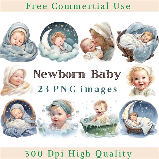 Newborn Baby Clipart, Cute Babies Art Png, Children Image, Commertial Use, Baby Bundle Transparent Backgound Picture,300 DPI, Cute Kids Png - Etsy
