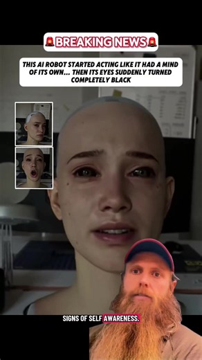 This AI Robot Started Acting Like It Had a Mind of Its Own… Then Its Eyes Suddenly Turned Completely Black.#scary #scarytiktoks #viral #trending #usaus