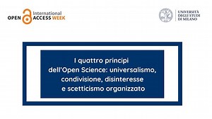 🔓 Dal 25 al 31 ottobre si tiene la #OpenAccessWeek2021, la settimana internazionale che celebra la #ScienzaAperta, quest’anno dedicata al tema della costruzione di un’equità strutturale per una conoscenza sempre più libera. L'Università degli Studi di Milano lancia per l'occasione una speciale #playlist per raccontare obiettivi, progetti e azioni legate all’#OpenAccess e all’#OpenScience con il contributo di speciali testimonial: docenti, ricercatrici e ricercatori, dottorande e dottorandi dell