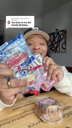 Trying Nemo’s Cakes Cheesecakes I never tried before @nemosbakery_snacks • Cheesecake • Strawberry Cheesecake • Vanilla Birthday Cake • Caramel Apple Cake • Raspberry Creme Cake Picked up at the Sweets and Snacks Expo | Munch With Des