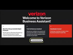 Verizon Business Assistant Onboarding Tutorial