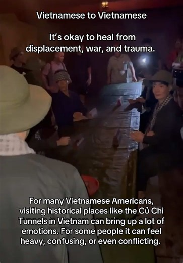 Vietnamese to Vietnamese, It’s okay to heal from displacement, war, and trauma. For many Vietnamese Americans and members of the Vietnamese diaspora, our relationship with history can feel complicated. Our families carry stories shaped by war, migration, and the difficult decision to leave home in search of safety and opportunity. Those experiences did not just affect our parents or grandparents. They shaped our identities too. That is why visiting historical places like the Củ Chi Tunnels in Vi