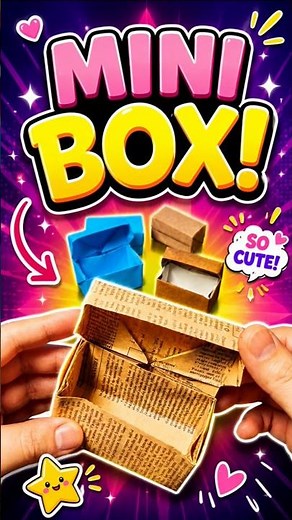 Easy Origami Flip-Top Box! 📦 Perfect for ✨ #origami #papercraft #diybox #origamitutorial #shorts