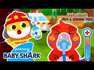 There's a Fire at Dino School!🦕 | Baby Shark Fire & Rescue Play | Baby Shark Official