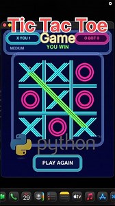 I Built a Modern Tic-Tac-Toe Game in Python 🔥