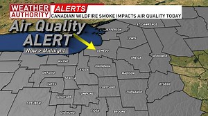 Air Quality Alert across CNY today as Canadian wildfire smoke arrives