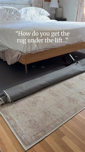 How I get the rug under my bed with the lift! I have the lift linked in my bi0!