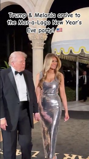 Trump & Melania arrive to the Mar-a-Lago New Year’s Eve party! Gorgeous! #news