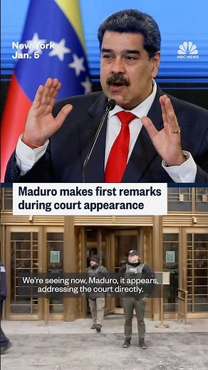 Maduro makes first remarks in court appearance