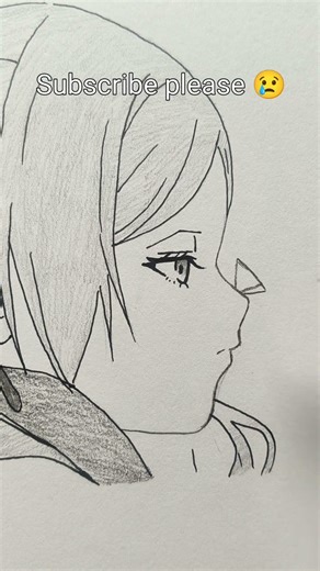 freiren side profile drawing ✨❤️#anime #drawing #shorts