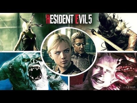Resident Evil 5 - All Bosses (With Cutscenes) [2K 60FPS]