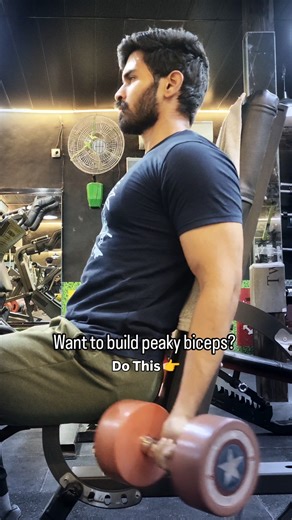 Want to build peaky biceps? Do this. #gymtips