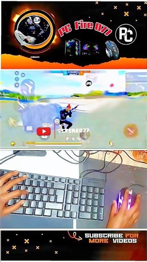 PC keyboard mouse game play free fire ⌨️🔥🖱️🤙🎮📲 #pc #freefire #gaming #shorts #viral 🔥