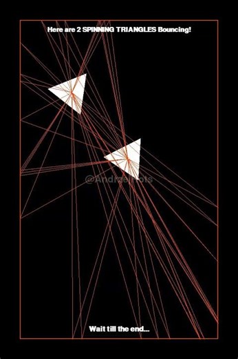 This Spinning Triangle Animation Will Blow Your Mind! #satisfying #viral #simulation