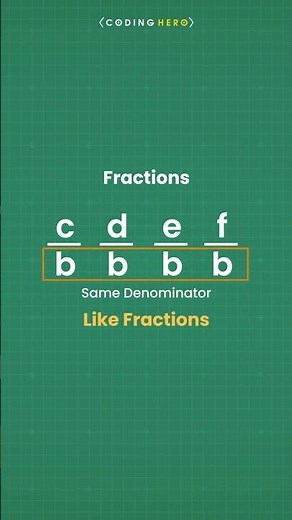 Like and Unlike Fractions | Like Vs Unlike Fractions | Difference Between Like and Unlike Fractions