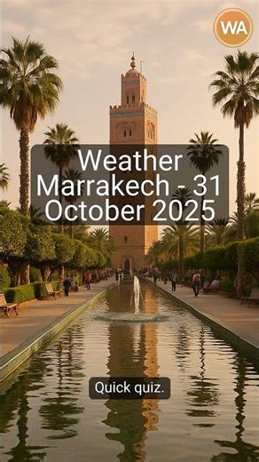 Marrakech 2025: Today’s weather (Sunny, 25°C)