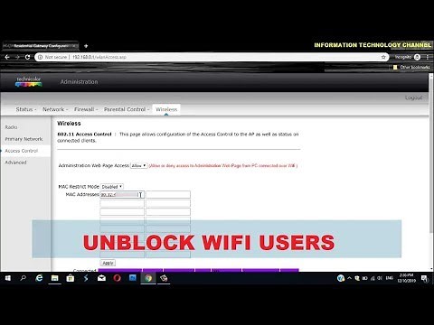 How to Unblock WiFi Users in Sky Broadband WiFi