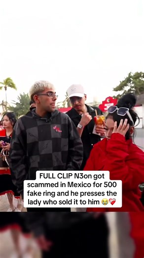 FULL CLIP N3on got scammed in Mexico for 500 fake ring and he presses the lady who sold it to him 😭❤️‍🩹 #viral #n3on #yeraofficial