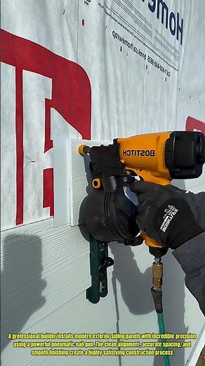 Fast Exterior Siding Installation Using Professional Nail Gun Technique