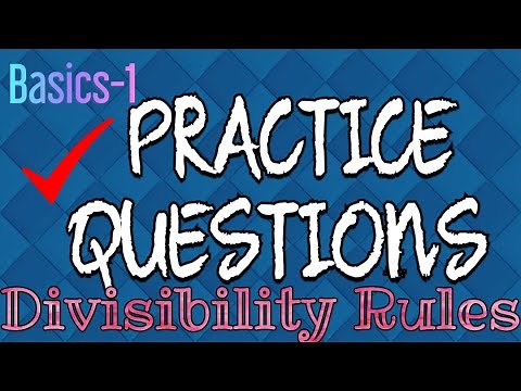 Basics-1 | questions on divisibility rules | MCQs | basics for all