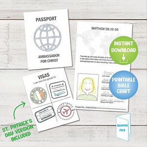 Missionary Passport Craft - Etsy