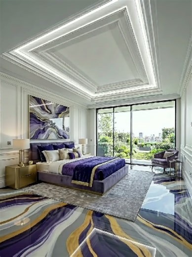 Luxury Royal Purple Epoxy Floor Renovation